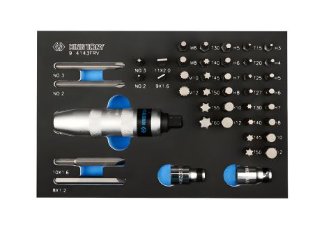 Набор торцевых насадок и инструментов, бит и ударная отвертка, ложемент, 43 предмета KING TONY 9-4143FRV Набор торцевых насадок и инструментов, бит и ударная отвертка, ложемент, 43 предмета KING TONY 9-4143FRV