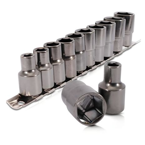 Набір головок 1/2" INTERTOOL ET-6006, 10 штук Набір головок 1/2" INTERTOOL ET-6006, 10 штук