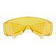 Жовті захисні окуляри, лінзи полікарбонат, заушники полікарбонат, захист від удару, оптичний клас 1 INTERTOOL SP-0082