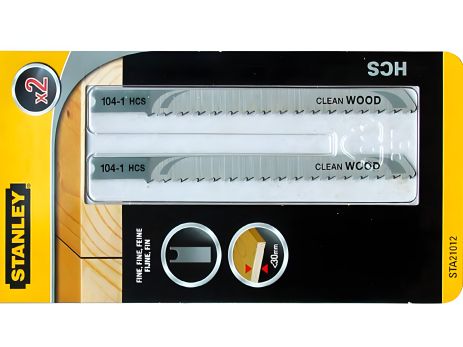 Набір з двох пилок по дереву до 30 мм з U-подібним хвостовиком Stanley STA21012-XJ