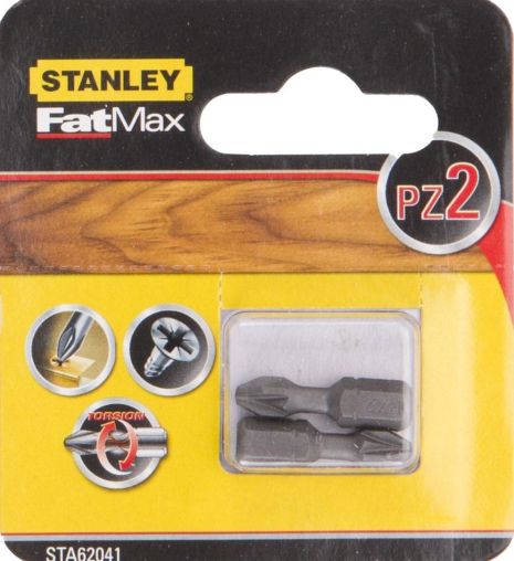 Бита усиленная TORSION Pz2 (L=25 мм, 2 ед.) STANLEY STA62041