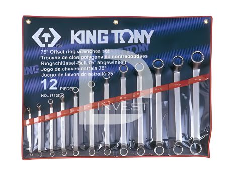 Ключи накидные набор 12 ед. (6-32 мм) (в составе ключ 24х27 мм) KING TONY 1712MR01 Ключи накидные набор 12 ед. (6-32 мм) (в составе ключ 24х27 мм) KING TONY 1712MR01