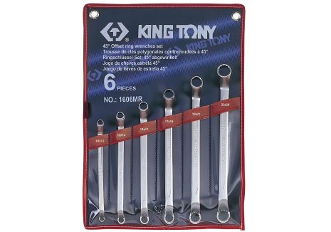 Ключів накидних набір 45 град 6 од. KING TONY 1606MR Ключів накидних набір 45 град 6 од. KING TONY 1606MR