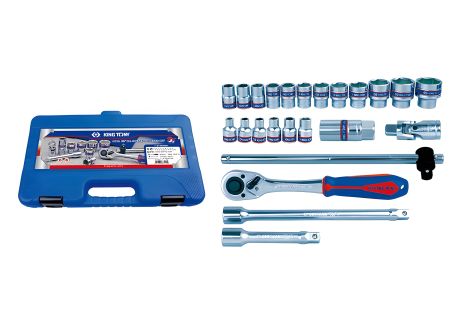 Набір головок 08-32 мм, 24 предмети, 1/2", 12 граней KING TONY ST4028MR