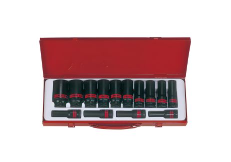 Набір ударних головок 1/2" довгих Дюйм 16од. (3/8" - 1-1/4") KING TONY 4416SP