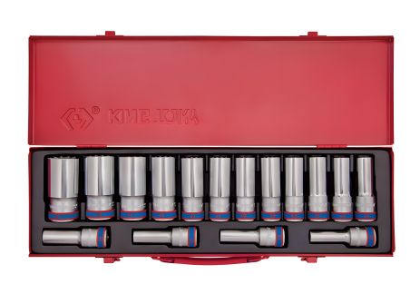 Набір глибинних головок 1/2" 16шт. 6гр. 10-32мм KING TONY 4316MR