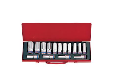 Набор глубоких головок 1/2" 15 пр. 6 гр. 10-32 мм KING TONY 4315MR