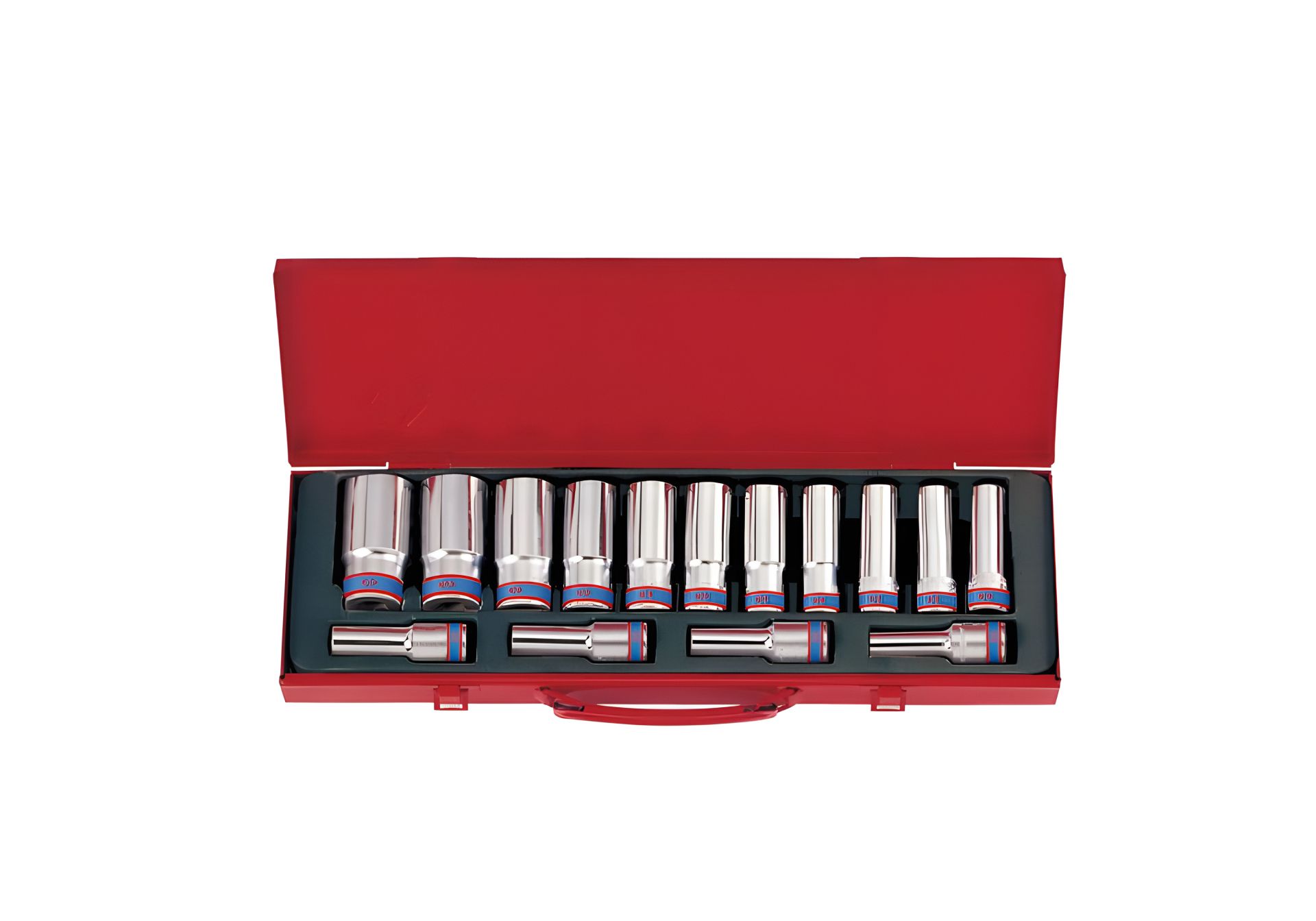 Набор глубоких головок 1/2" (10-32 мм), 12 граней, 15 штук, KING TONY 4215MR Набор глубоких головок 1/2" (10-32 мм), 12 граней, 15 штук, KING TONY 4215MR