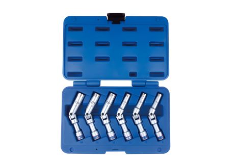 Набір головок з карданом довгих 3/8" 6 гранн 160 мм KING TONY 3716MR, набір інструментів