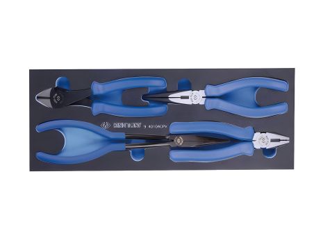 Набір плоскогубців та бокорізів, ложемент, 4 одиниці KING TONY 9-40104GPV