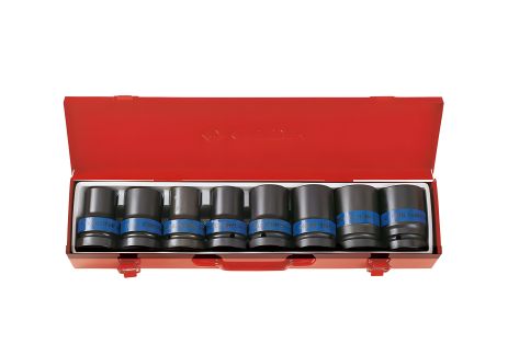 Комплект головок 1" ударных длинных 24-41 мм 8 шт. KING TONY 8408MP