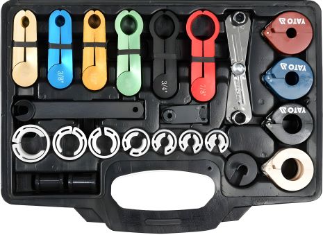 Инструменты для разъединения трубопроводов топлива и кондиционера, набор 23 элемента Yato YT-06301 Инструменты для разъединения трубопроводов топлива и кондиционера, набор 23 элемента Yato YT-06301