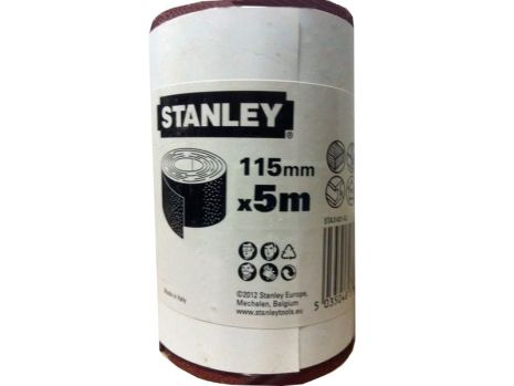 Наждачная бумага в рулоне 5 метров х 115 мм П180 Stanley STA31441-XJ Наждачная бумага в рулоне 5 метров х 115 мм П180 Stanley STA31441-XJ