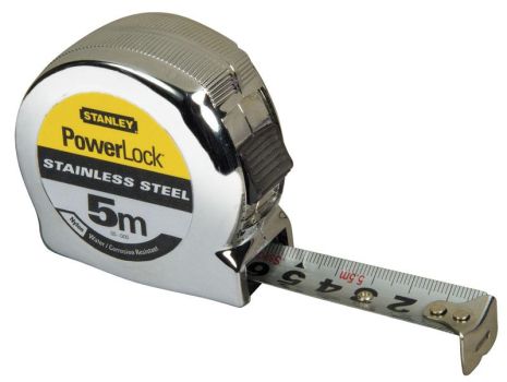 Рулетка "Powerlock" с лентой из нержавеющей стали 8 м STANLEY 0-33-301