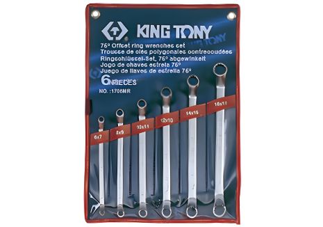 Накидные ключи набор 6 шт. (6-17 мм) KING TONY 1706MR