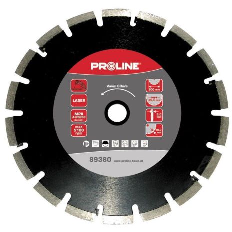 Коло відрізне алмазне 300 х 25.4мм (Сегмент, лазерне зварювання) (асфальт) PROLINE