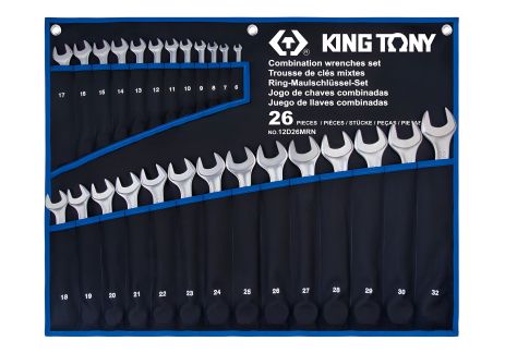 Набор из 26 супер-легких комбинированных ключей (6-32 мм) TREOTON KING TONY 12D26MRN
