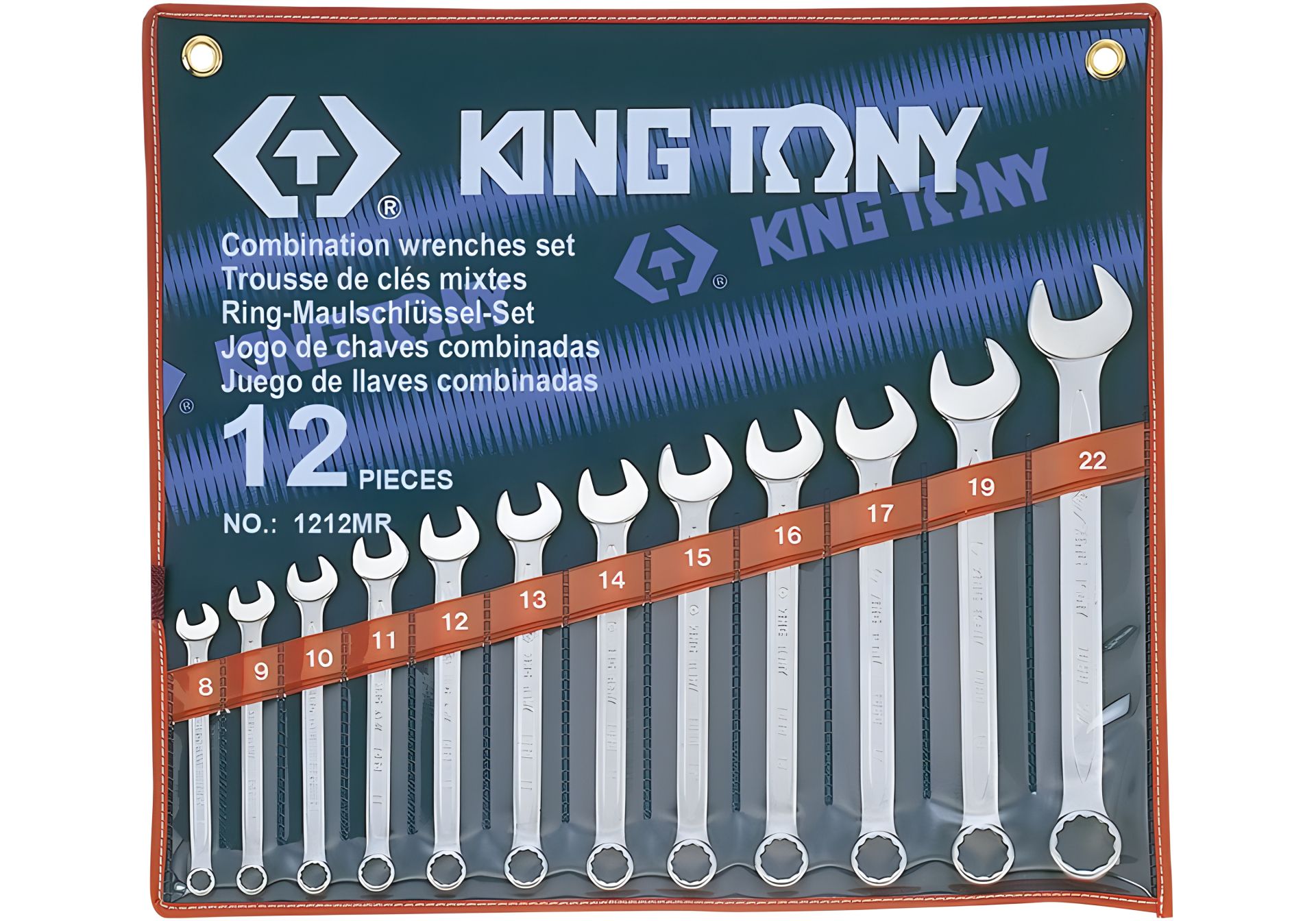 Набір ріжково-накидних ключів 12 од., KING TONY 1212MR Набір ріжково-накидних ключів 12 од., KING TONY 1212MR