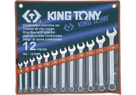 Комплект рожковых накидных ключей 12 ед. KING TONY 1212MR