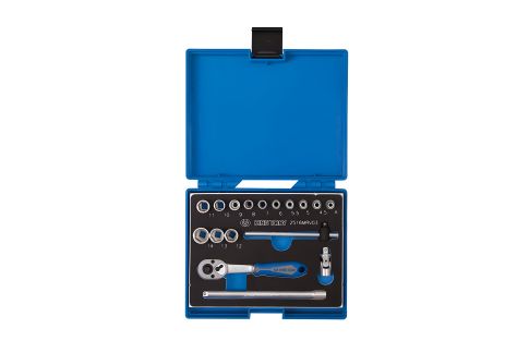 Головки набор 1/4" 17 ед. 6-ти гранные, (4-14mm) KING TONY 2516MRV03