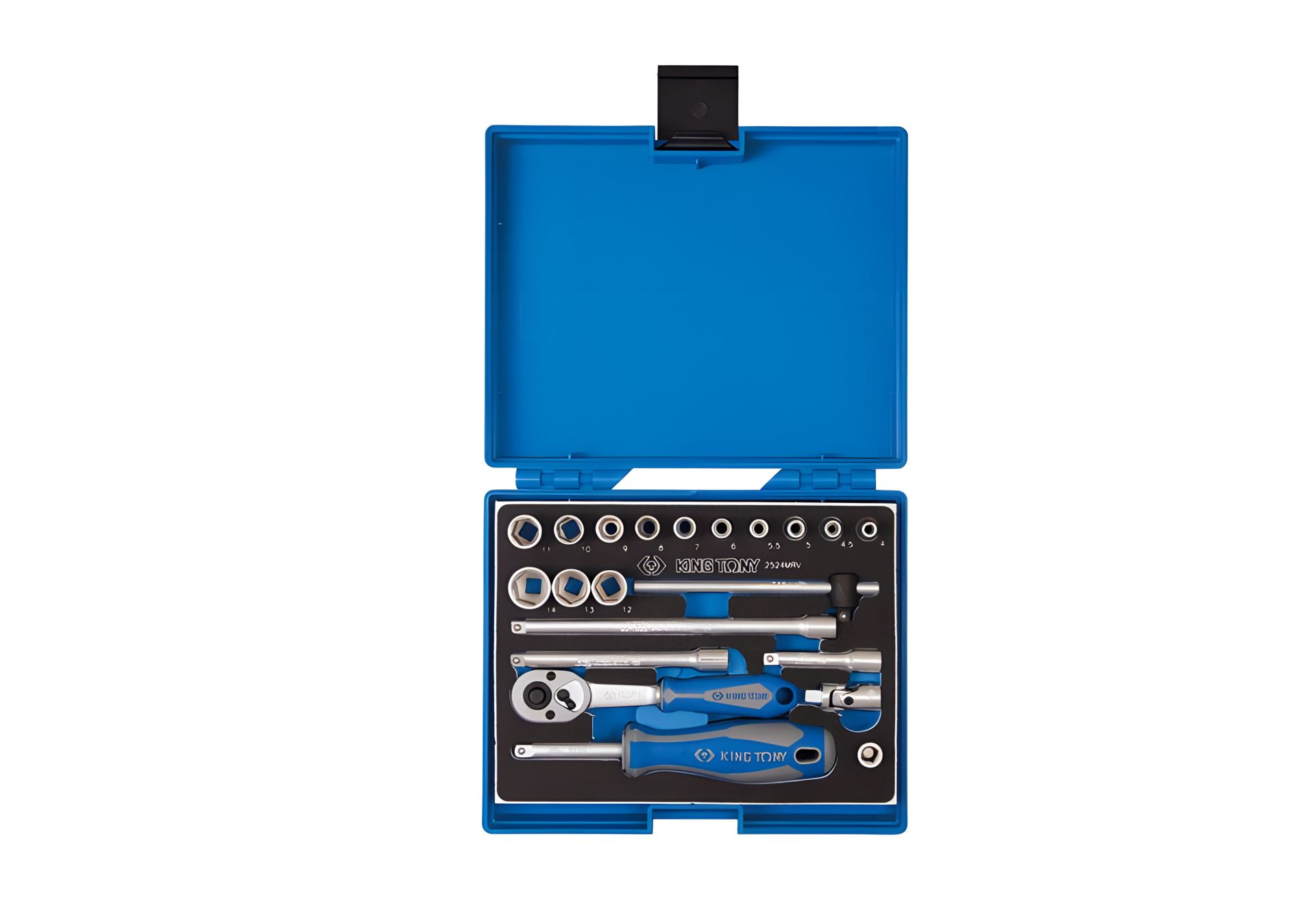 Набір головок 1/4" 21 од. 6-ти гранні, (4-14mm) KING TONY 2524MRV Набір головок 1/4" 21 од. 6-ти гранні, (4-14mm) KING TONY 2524MRV