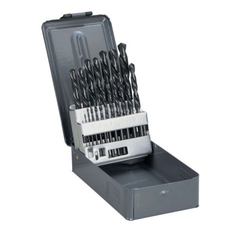 Набір свердел по металу 1-10мм крок 0.5мм 19шт (кут заточування 118грд) PROLINE 76219