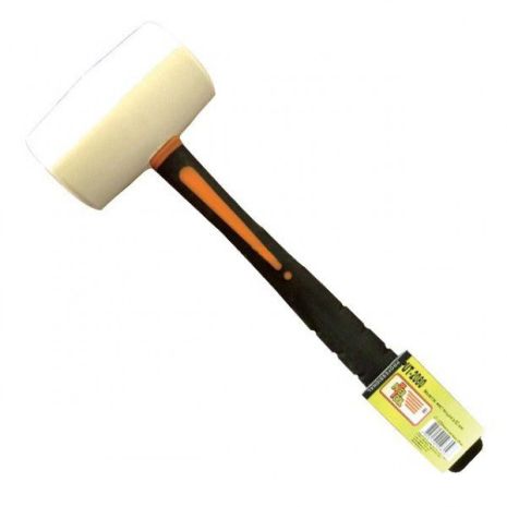 Киянка резиновая 225г. 40 мм, белая резина, ручка из стекловолокна INTERTOOL UT-2040 Киянка резиновая 225г. 40 мм, белая резина, ручка из стекловолокна INTERTOOL UT-2040