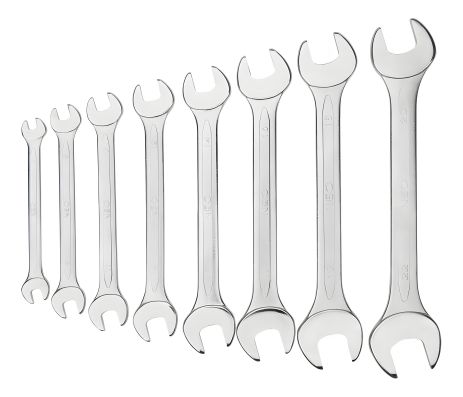 Набор двухсторонних рожковых ключей CrV сталь DIN3110 NEO 09-851