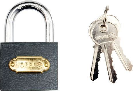 Навісний чавунний замок 38 мм-сірий Vorel 77062