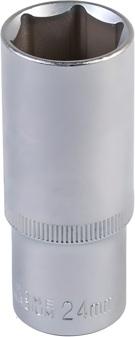 Шестигранная торцевая головка удлиненная ½" 24 мм L 78 мм CrV MASTERTOOL 78-0524