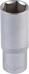 Шестигранная торцевая головка удлиненная ½" 24 мм L 78 мм CrV MASTERTOOL 78-0524