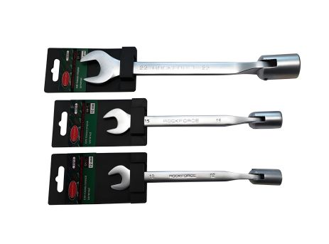 Ріжково-торцевий ключ 17мм ROCKFORCE з шарніром на утримувачі