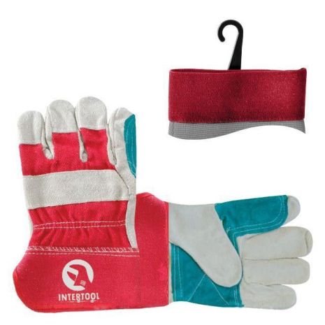 Перчатки рабочие замшевые, утолщенная ладонь и пальцы 10.5" (ящ.120) INTERTOOL SP-0153W Перчатки рабочие замшевые, утолщенная ладонь и пальцы 10.5" (ящ.120) INTERTOOL SP-0153W