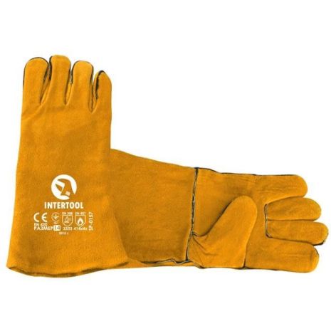 Перчатка замшевая 14" (желтая) INTERTOOL SP-0157 Перчатка замшевая 14" (желтая) INTERTOOL SP-0157