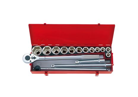 Набір головок 3/4" 16 од. 6-ти гранних (21-50 мм) KING TONY 6316MR