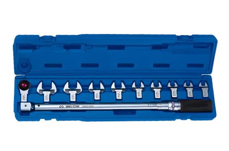 Динамометрический ключ с набором насадок 14*18MM (20~100 Nm) KING TONY 345201D11MR