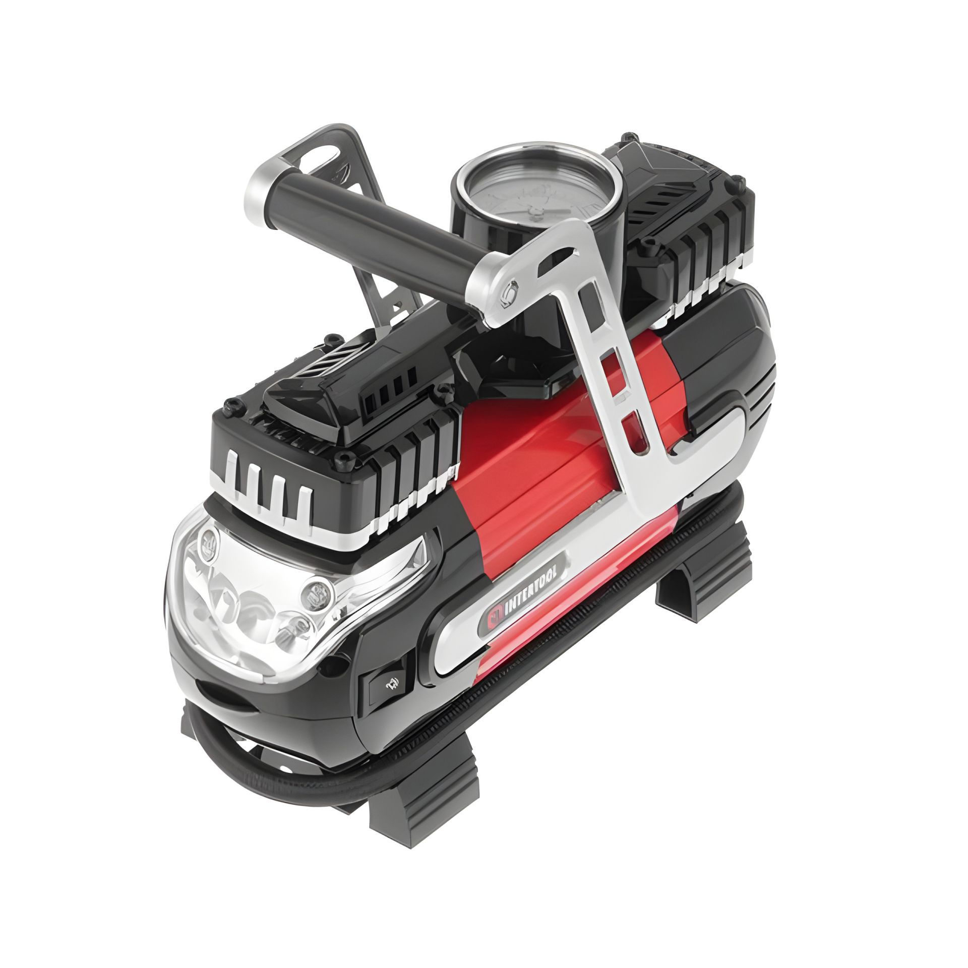 Автомобільний компресор 12 В, два циліндра 30 мм, INTERTOOL AC-0003 Автомобільний компресор 12 В, два циліндра 30 мм, INTERTOOL AC-0003