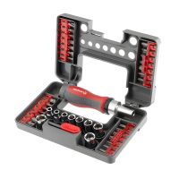 Отвертка реверсионная с комплектом насадок и головок, 38 ед., STORM INTERTOOL VT-3638