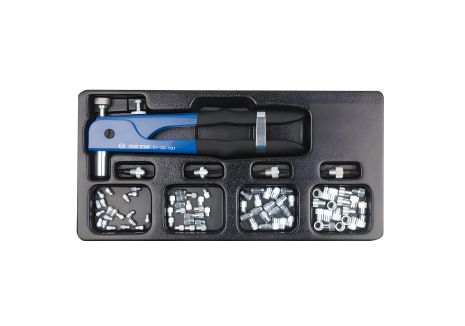 Заклепувальний пістолет з комплектом заклепок 85 предметів KING TONY 21-30-09MR Заклепувальний пістолет з комплектом заклепок 85 предметів KING TONY 21-30-09MR