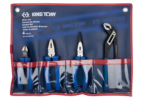 Набор шарнирно-губцевого инструмента 4 предмета KING TONY 42104GP01