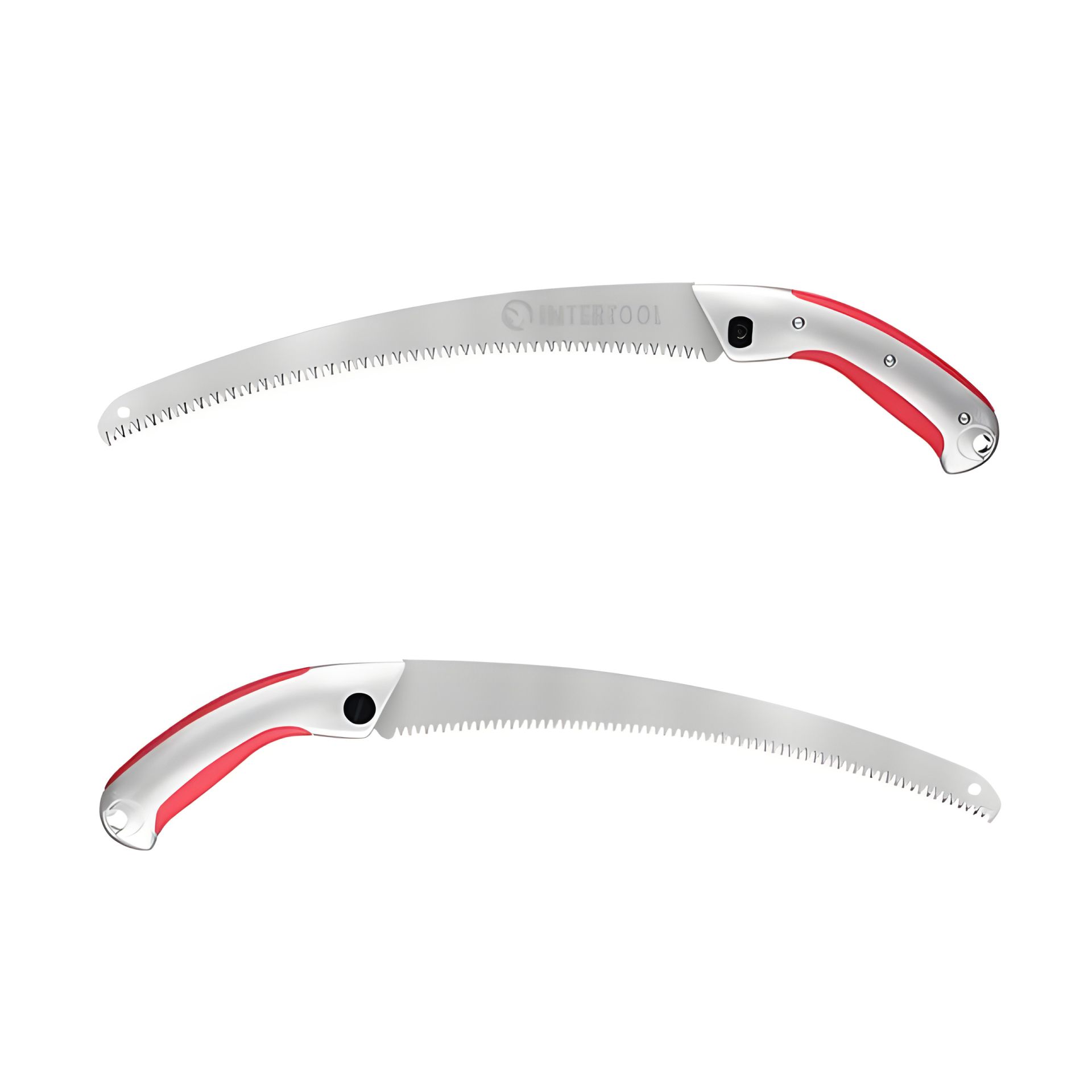 Изогнутая садовая ножовка 330 мм, с металлической ручкой и пластиковым чехлом INTERTOOL HT-3146 Изогнутая садовая ножовка 330 мм, с металлической ручкой и пластиковым чехлом INTERTOOL HT-3146