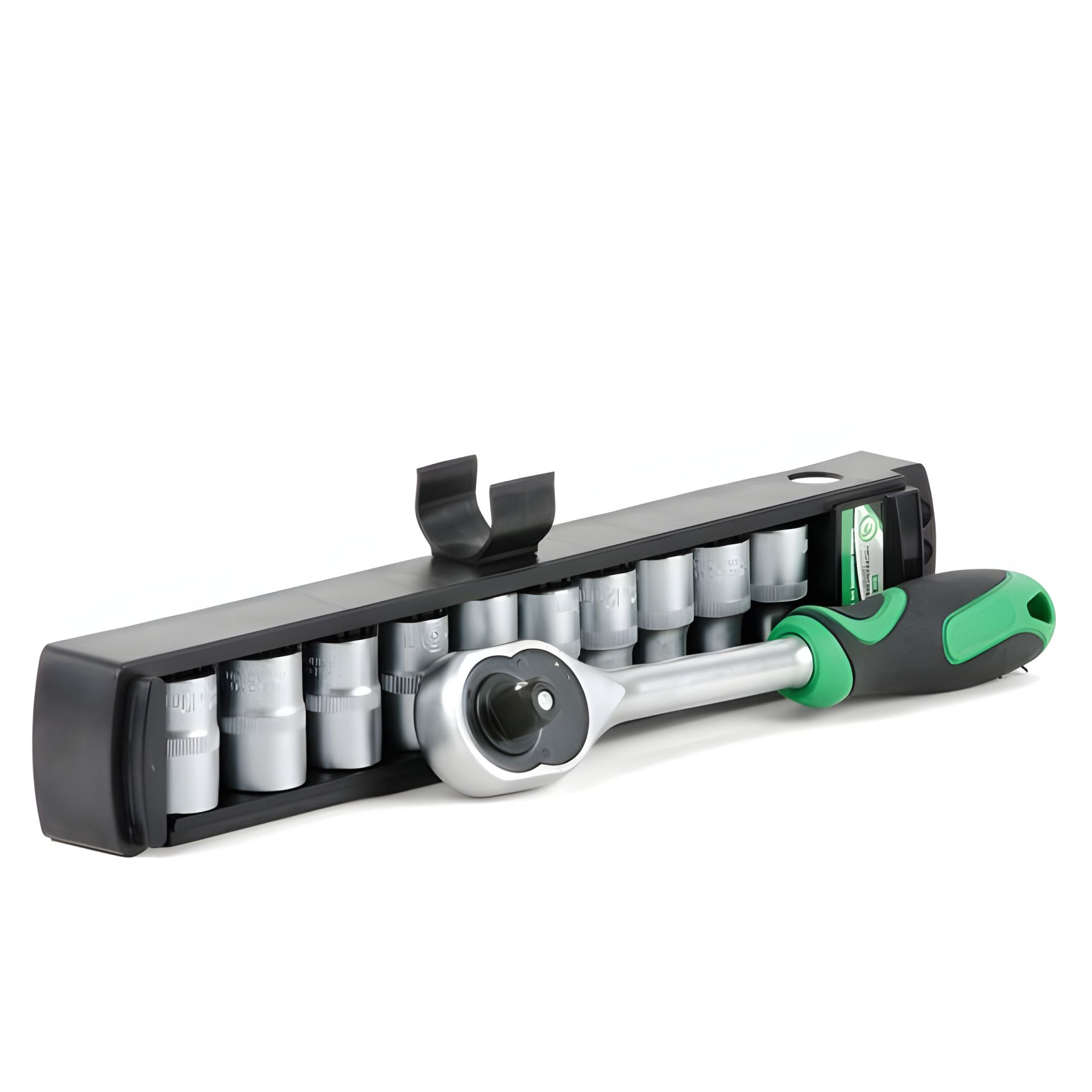 Набір шестигранних головок з тріскачкою 1/4", 10 од. (5-14 мм) INTERTOOL ET-6008 Набір шестигранних головок з тріскачкою 1/4", 10 од. (5-14 мм) INTERTOOL ET-6008