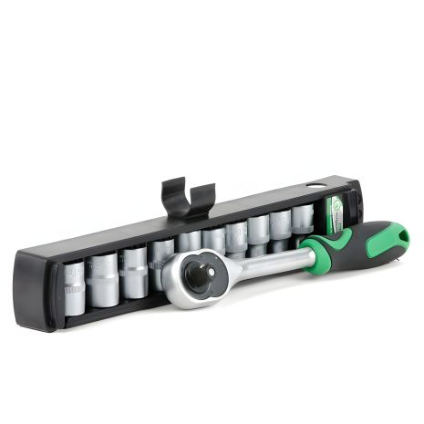 Набір шестигранних головок з тріскачкою 1/4", 10 од. (5-14 мм) INTERTOOL ET-6008