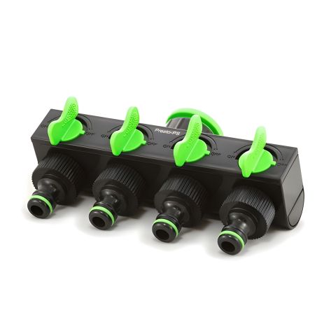 Шаровий кран Presto-PS на 4 виходи з внутрішнім різьбленням 3/4-1 дюйм (4006)