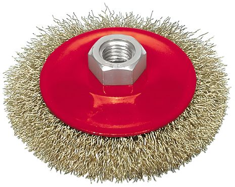 Щітка-крацьовка плоска з гайкою М14-100 мм Vorel 06972 - Ню