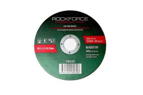 Коло відрізне по металу 125x3.2x22.23мм ROCKFORCE FORSAGE RF-CW105