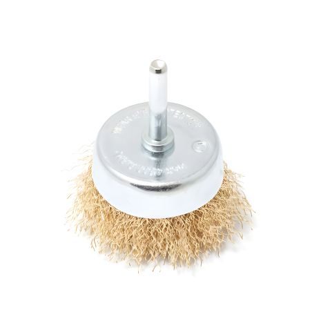 Кордщетка чашеобразная латунная для дрели 50мм, в блистере ROCKFORCE RF-BCR002 - Чистота и надежность Кордщетка чашеобразная латунная для дрели 50мм, в блистере ROCKFORCE RF-BCR002 - Чистота и надежность