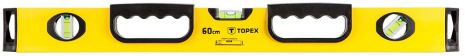 Рівень алюмінієвий 60 см, 3 вічка, ручки, подрібнюють V-подібну поверхню, точність вимірювань +/- 0.5 мм/м Topex 29C632 Рівень алюмінієвий 60 см, 3 вічка, ручки, подрібнюють V-подібну поверхню, точність вимірювань +/- 0.5 мм/м Topex 29C632