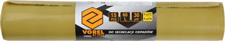 Для пластмасових відходів сумки, 60 л. 15 шт Vorel 10000 Для пластмасових відходів сумки, 60 л. 15 шт Vorel 10000