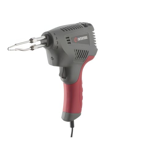 Импульсный паяльник с трансформатором, 200 Вт, 230 В, 3 режима, комплект насадок INTERTOOL RT-2003